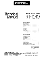 Rotel RT-1010 - Technical manual 